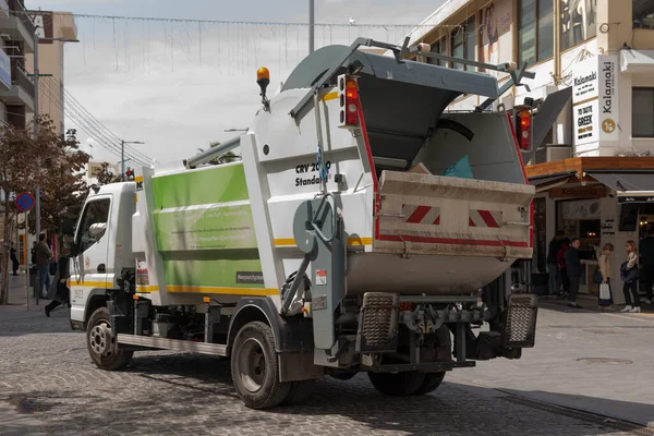 Heraklion Kreta Griechenland 2023 Recycling Lkw Sammeln Papier Und Karton — Stockfoto