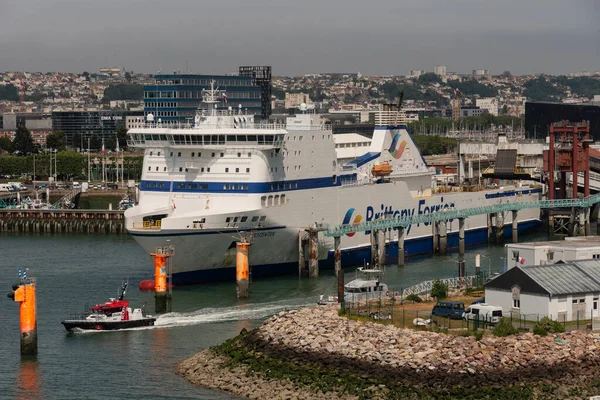 Francia Europa 2023 Ferry Cruzado Atracado Puerto Havre Norte Francia — Foto de Stock