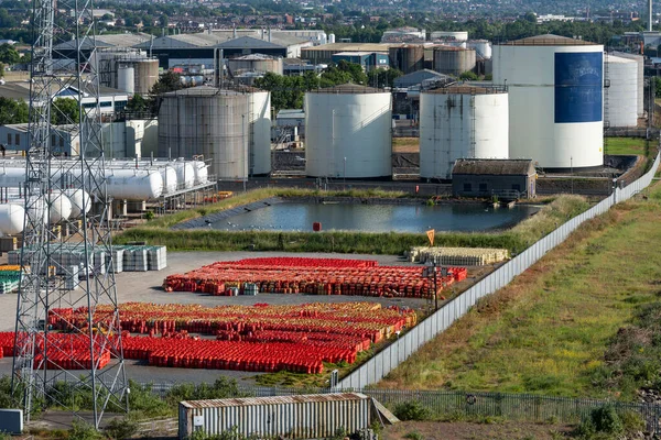Белфаст Північна Ірландія Велика Британія Червень 2023 Зберігання Скидання Нафти — стокове фото