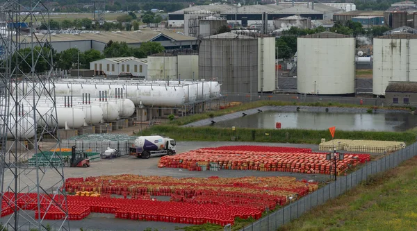 Белфаст Північна Ірландія Велика Британія Червень 2023 Зберігання Скидання Нафти — стокове фото
