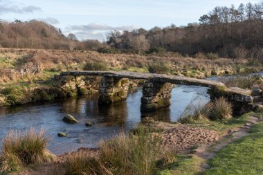 İngiltere 'deki Dartmoor Devon Köprüsü sonrası. 05.02.2025. 
