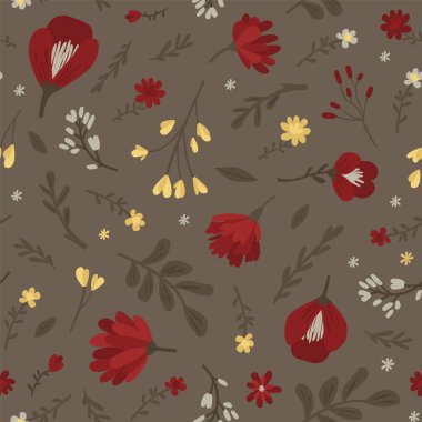 Çiçeksiz desen. vektör illüstrasyonu.