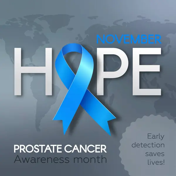 Poster Für Den Prostatakrebs Aufklärungsmonat November Entwerfen Sie Eine Vorlage — Stockvektor
