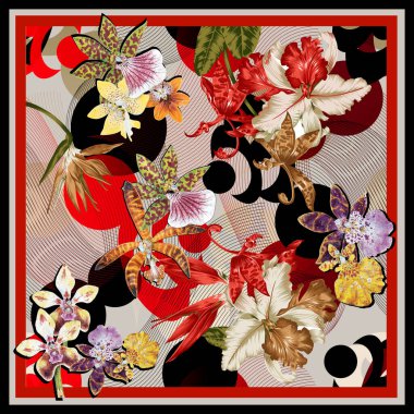 Yılın tasarımı için güzel renkli desenlerin vektör illüstrasyonuName