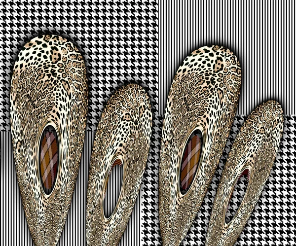 Leopar derili soyut arkaplan