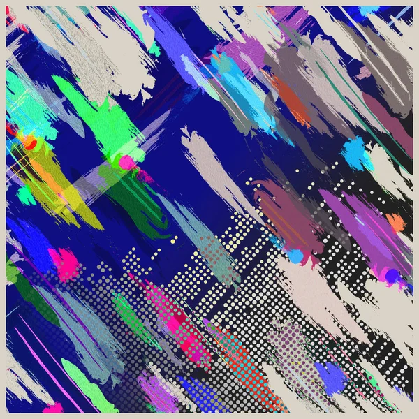 Abstrakte Nahtlose Muster Mit Geometrischen Formen Hintergrund Vektorillustration — Stockfoto