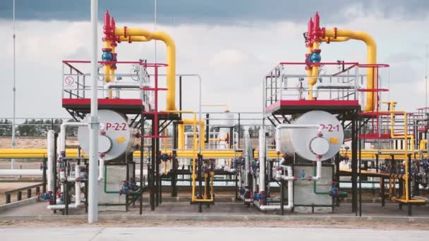 Газовая Промышленность Топливно Газовая Переработка Транспортировка Распределение Природного Газа — стоковое видео