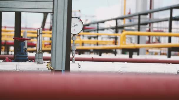 Plynové Pumpy Doprava Výroby Distribuční Stanice Řízení Petrochemických Palivových Produktů — Stock video