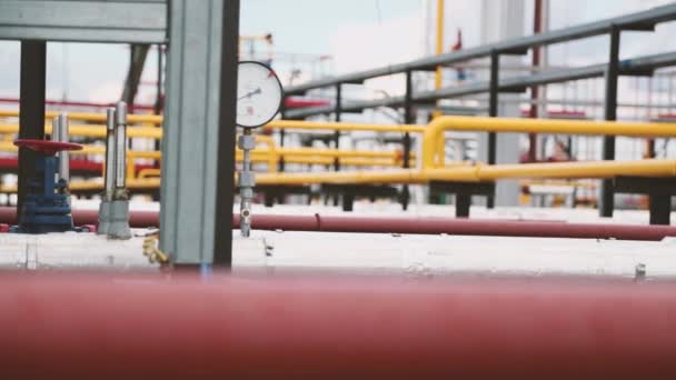 Производство Газоперекачки Транспортировки Распределительная Станция Управление Нефтехимическими Топливными Продуктами — стоковое видео
