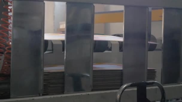 Oluklu Karton Kutular Endüstriyel Taşıma Bandında Hareket Ediyor Modern Bir — Stok video