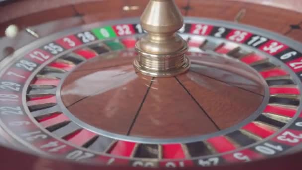 Casino Roulette Bewegung Mit Ball Spinnrad Machen Wetten — Stockvideo