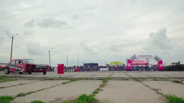 Ukraina Kijów Maj 2020 Samochód Rajdowy Dryfujący Wirujący Podczas Pokazu — Wideo stockowe