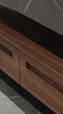 Modern bir tasarım sergileyen şık ahşap çekmeceler, onları herhangi bir modern yaşam alanı için mükemmel kılıyor.