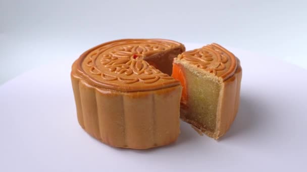 Çöreği Geleneksel Çin Pastası Sonbahar Ortası Festivali Kutlayın Video — Stok video