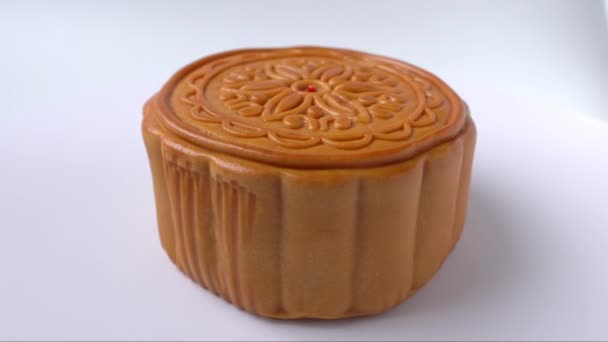 Mooncake Китайська Традиційна Випічка Святкувати Фестиваль Середини Осені Відео — стокове відео