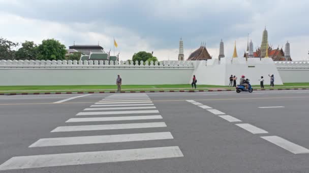 งเทพมหานคร ประเทศไทย นยายน 2023 ถนนและรถยนต าพระท กรมหานคร งอย ทางด านตะว — วีดีโอสต็อก