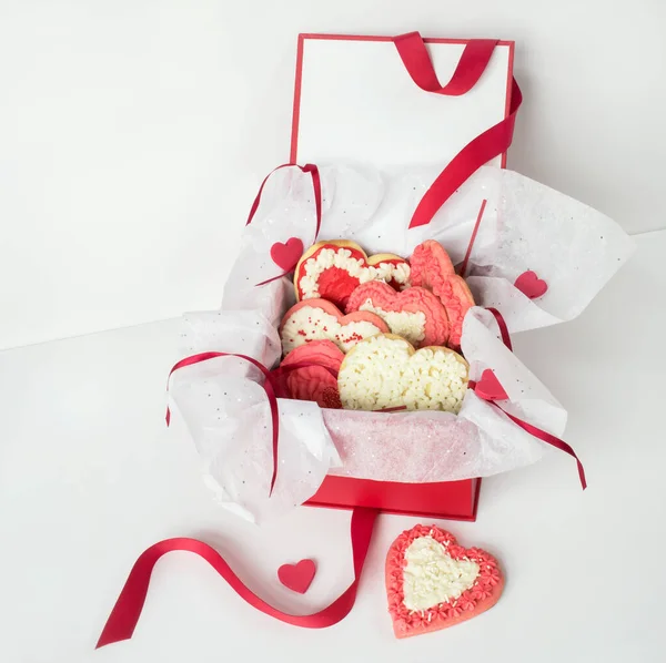 Valentine\'s Day Frosted Cookie Gift Box