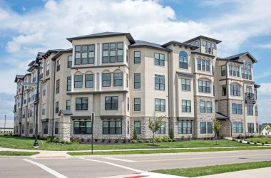 Lüks, lüks, dört katlı, Stucco Apartman Binası