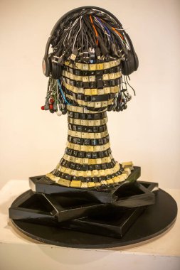 Female mannequin from keyboard buttons