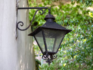old lantern on house wall