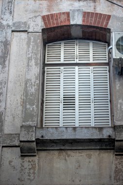 Window of old concrete building