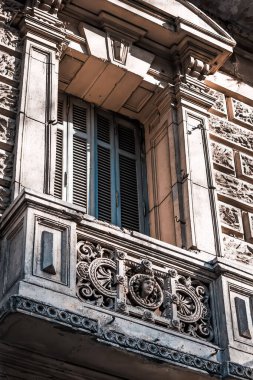 Balcony of old historical house