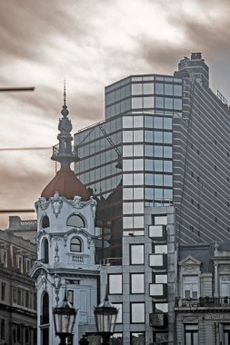 Big city with modernand historical buildings