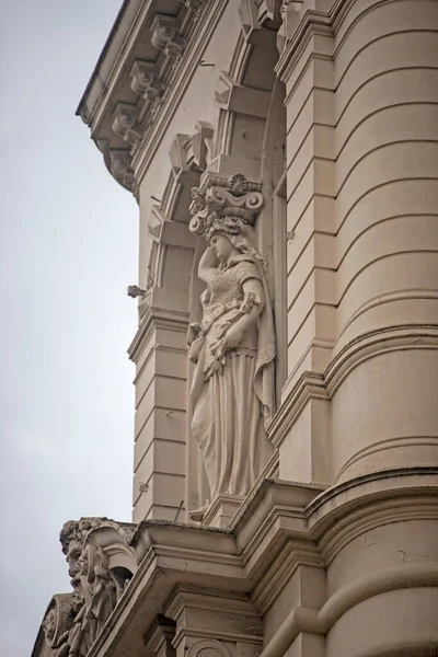 Buenos Aires Argentina April 2022 Ornate Building Facade Detail — Stock Photo, Image