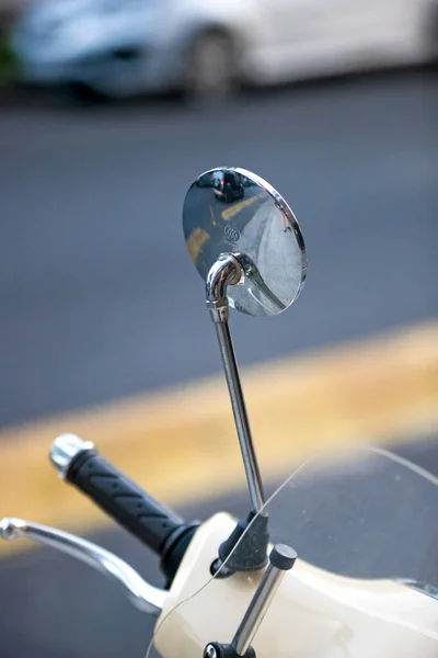 Motorkerékpár Tükör Közelről — Stock Fotó