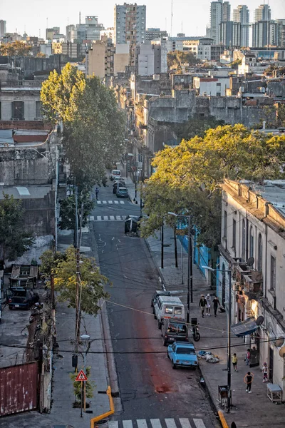 Şehir Caddesinin Havadan Görünüşü — Stok fotoğraf