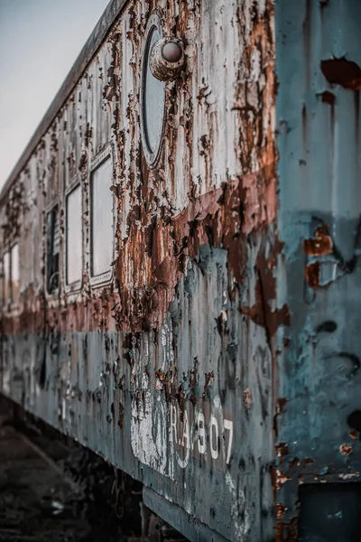 Alter Verrosteter Eisenbahnwaggon Buenos Aires — Stockfoto