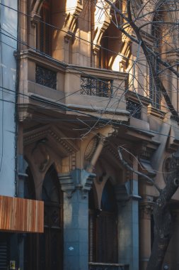  Önünde ağaç olan bir bina.