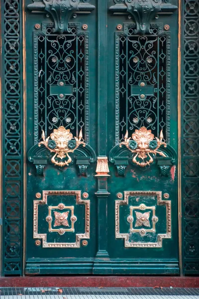 Close View Wooden Door Decorations — Stock Photo, Image