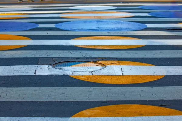 Pedestrian crossing lines in Buenos Aires