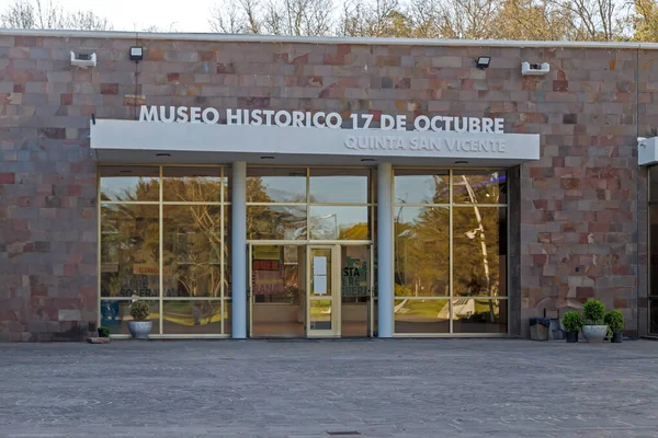 stock image building with a sign that says museum historico 17 de octubre