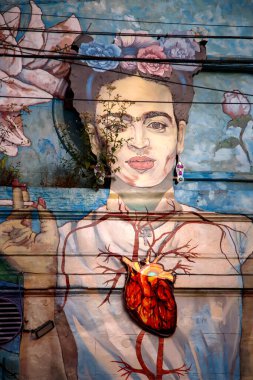 Rio de Janeiro 'daki Wall' a Grafiti boyanmış.