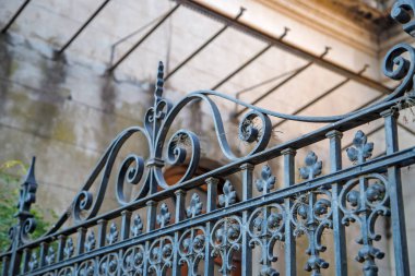 Güneş ışığında paslı demir kapı, yakın görüş, Rio de Janeiro