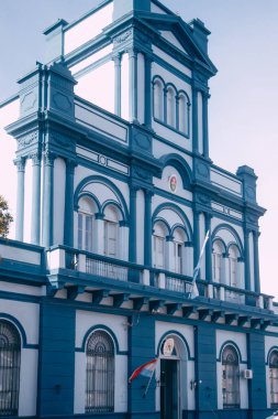 BUENOS AIRES, ARJANTINA - 18 Nisan 2023: Eski bina cephesi