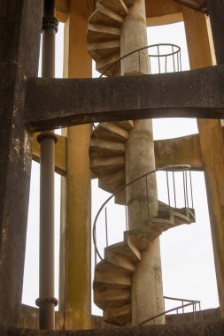 Campanopolis 'te eski bir kulede merdivenler, Arjantin' in ortaçağ köyü.