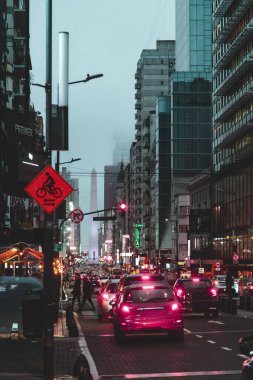 BUENOS AIRES, ARGENTINA - 18 Nisan 2023: Corrientes Bulvarı