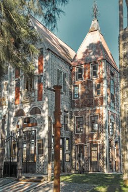 Buenos Aires, Arjantin - 18 Nisan 2023: Campanopolis 'teki eski binalar, Arjantin' in ortaçağ köyü 