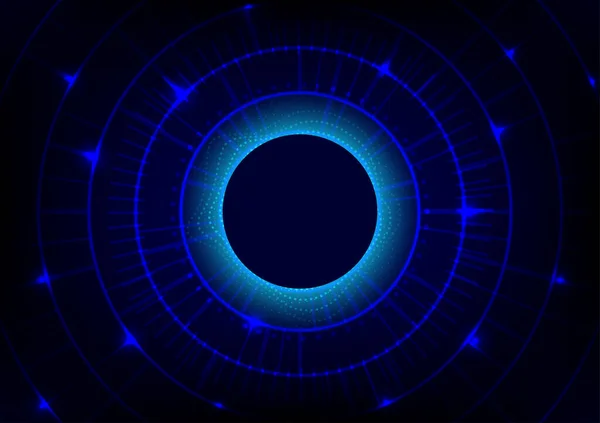 Siber uzay kara deliği aura koyu mavi dijital arkaplan