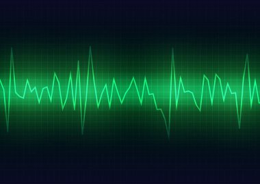 Yeşil kalp atışı sinyal arkaplanını özetle