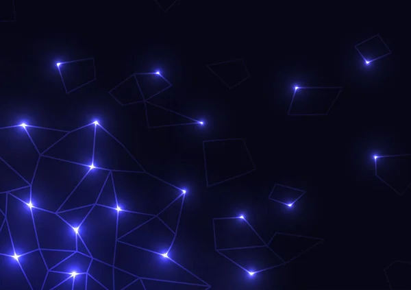 Soyut çokgen devre kartı hareketli tel çerçeve aydınlık arkaplan