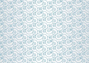 Kusursuz desen mavisi. Mavi dalga balonu. Deniz ve okyanus dalgaları. Arkaplan vektör illüstrasyonu.