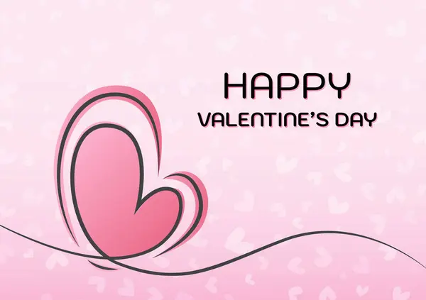 Valentine day background. hand draw heart. card. wallpaper. vector illustration.