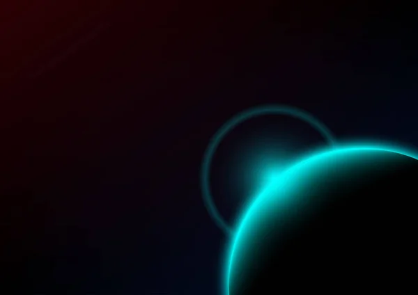 Space design. Abstract background. Dark space galaxy light blue planet background. vector illustration.