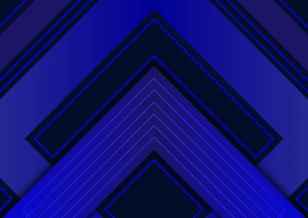 Sfondo Moderno Moderna Bandiera Blu Freccia Triangolo Sfondo Scuro Presentazione — Vettoriale Stock