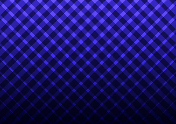 Blaues Muster Quadratische Linie Stoff Modernen Stil Dunklen Hintergrund Abstrakte — Stockvektor