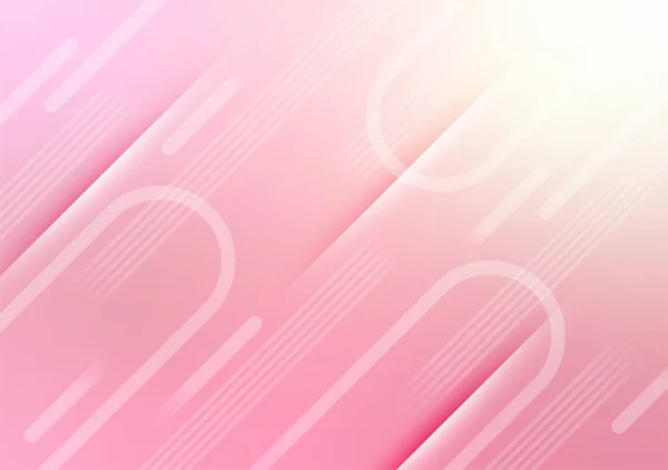 Abstract Pink Gradient Pastel Banner Line Art Layout Smooth Modern — Vetor de Stock